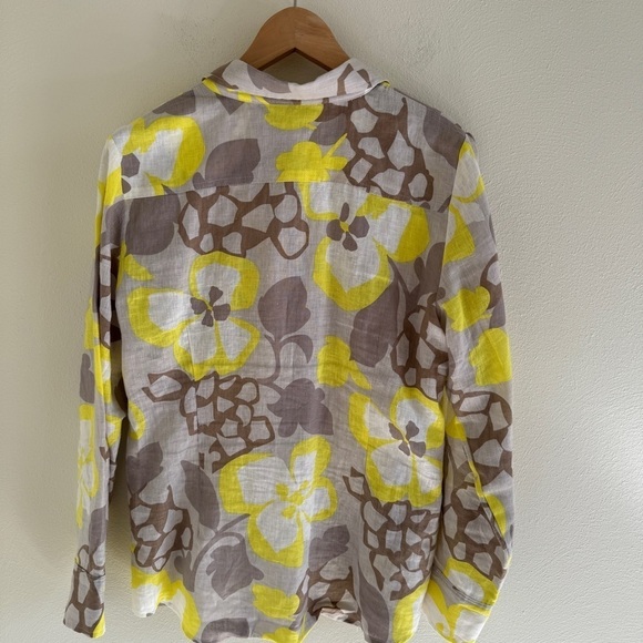 Vintage Elliott Lauren 100% Linen Top Medium - Picture 6 of 11